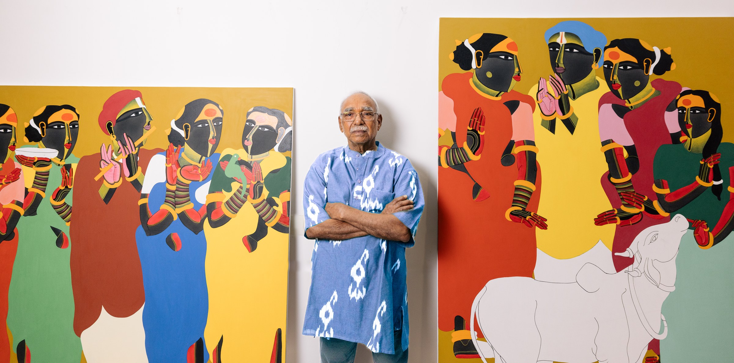 Thota Vaikuntam with his work